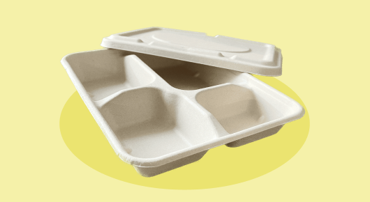 4-Compartment <br/> Sugarcane Lunch Box